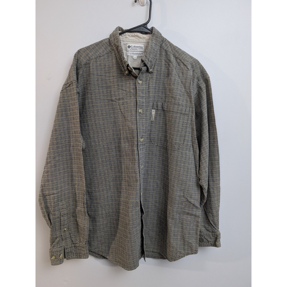 C9 Columbia Shirt Men XLarge Brown Button Down Fishing Outdoors Pockets Hike USA